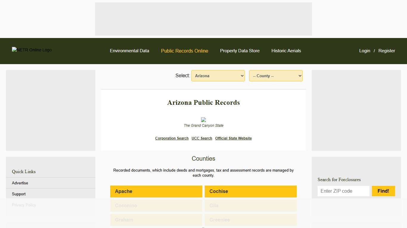 Arizona Public Records Online Directory
